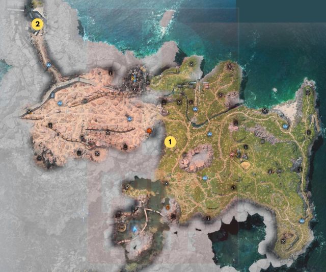 Image of the Grasslands Excavation Intel locations in Final Fantasy 7 Rebirth.