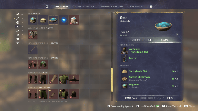 Goo recipe in Enshrouded