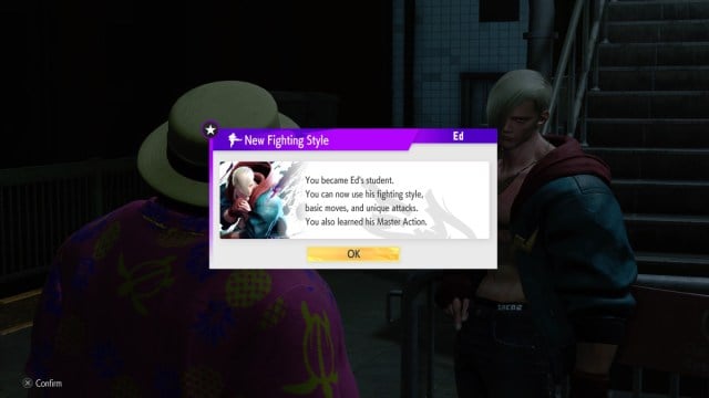 A Street Fighter 6 screenshot of the confirmation that the player has become Ed's student.