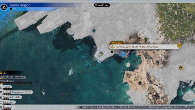 Chocobo Juno Region Map in Final Fantasy 7 Rebirth
