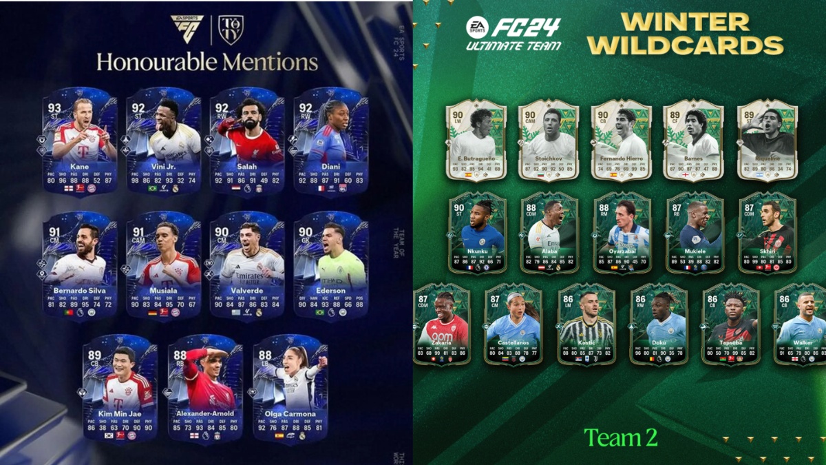 EA FC 24 Winter Wildcards, FC Versus, or TOTY Honourable Mentions Player Pick SBC cheapest solutions