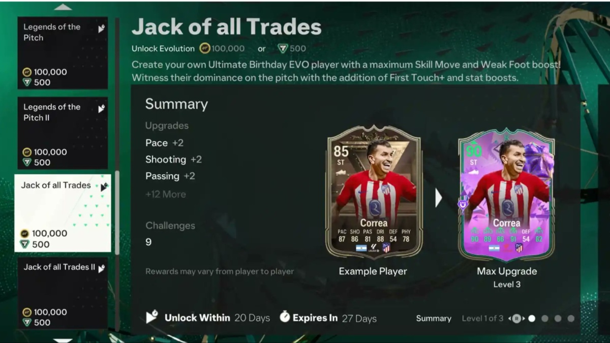 EA FC 24 Jack of all Trades Evolution