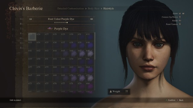 Hair Color selection in Dragon's Dogma 2