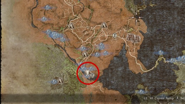 Sandspire Cave on Dragon's Dogma 2 Map