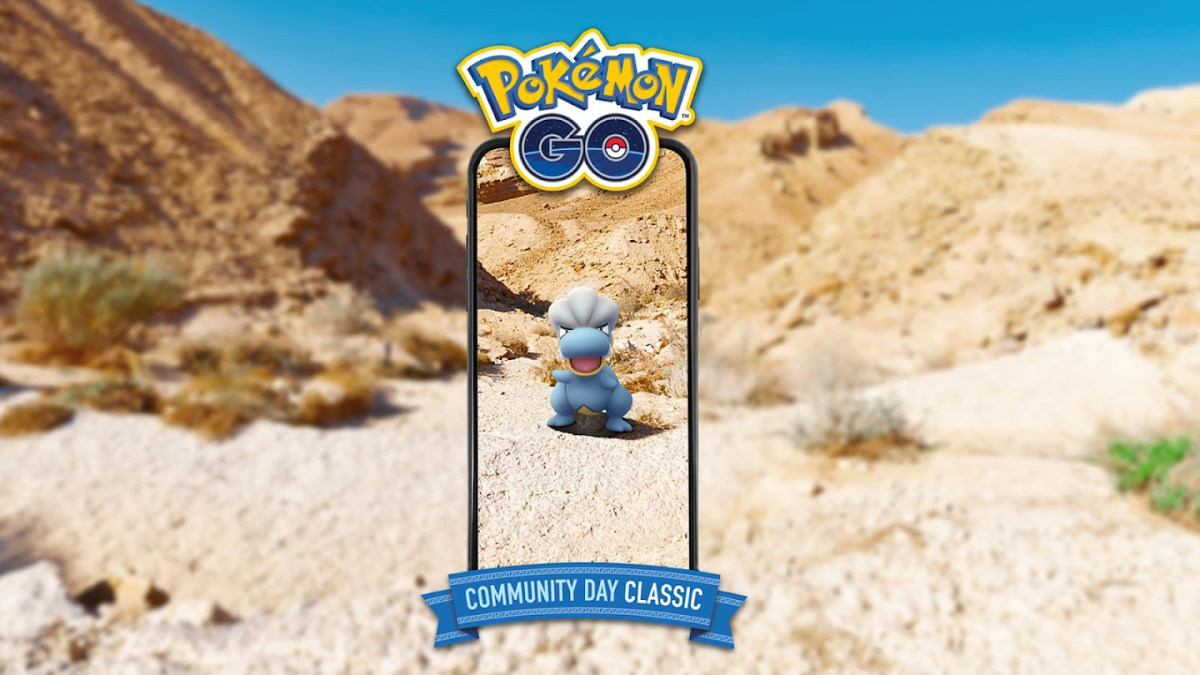 An official image of Bagon in Pokemon GO for Community Day Classic April 2024.