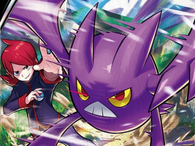 A Pokemon TCG illustration of Crobat and Silver.
