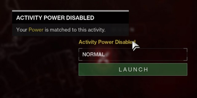 Activity Power Destiny 2