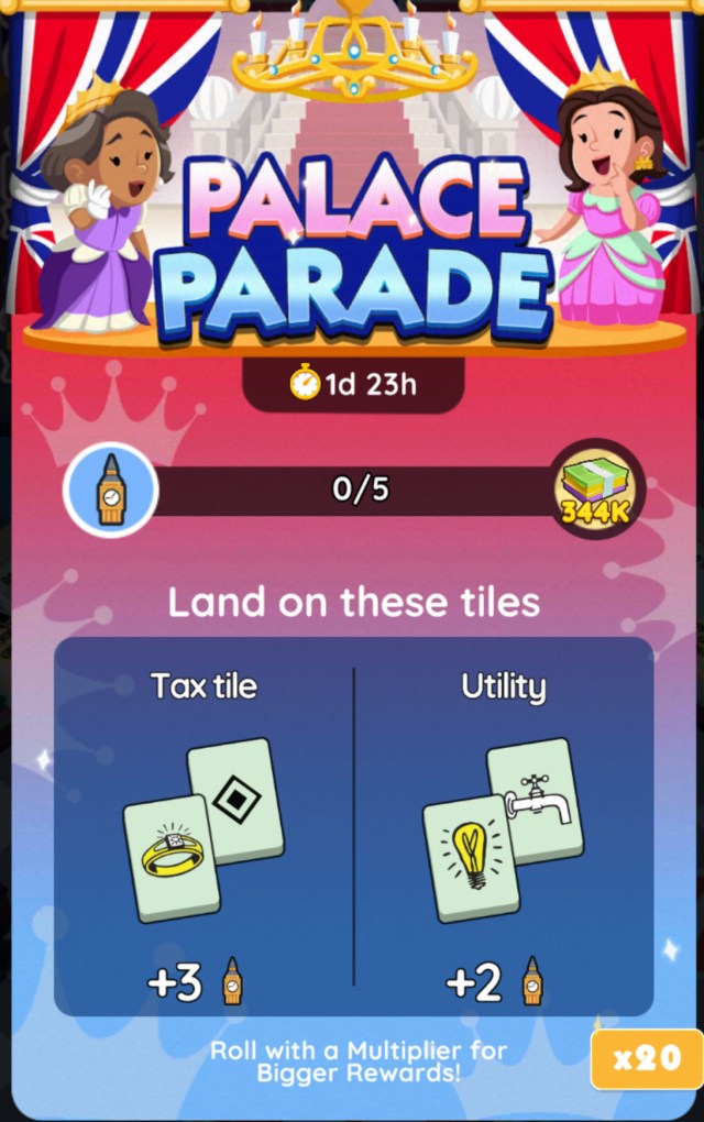 Monopoly GO Palace Parade Points