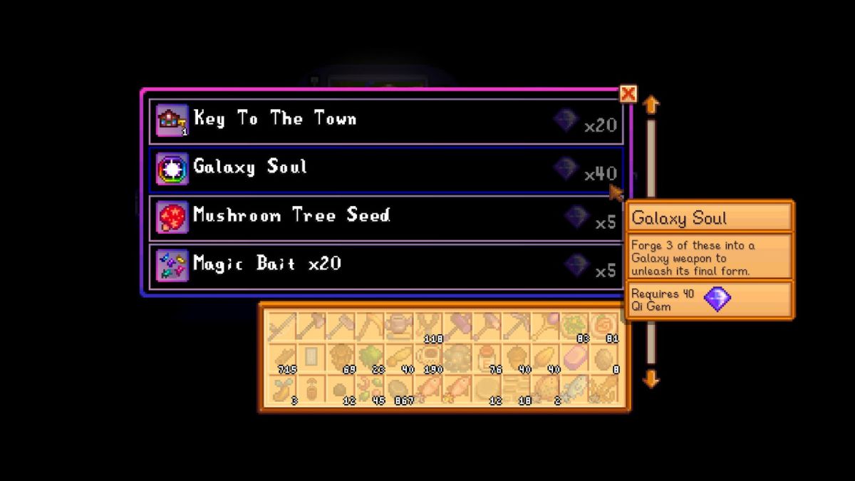 Sala Qi de Stardew Valley