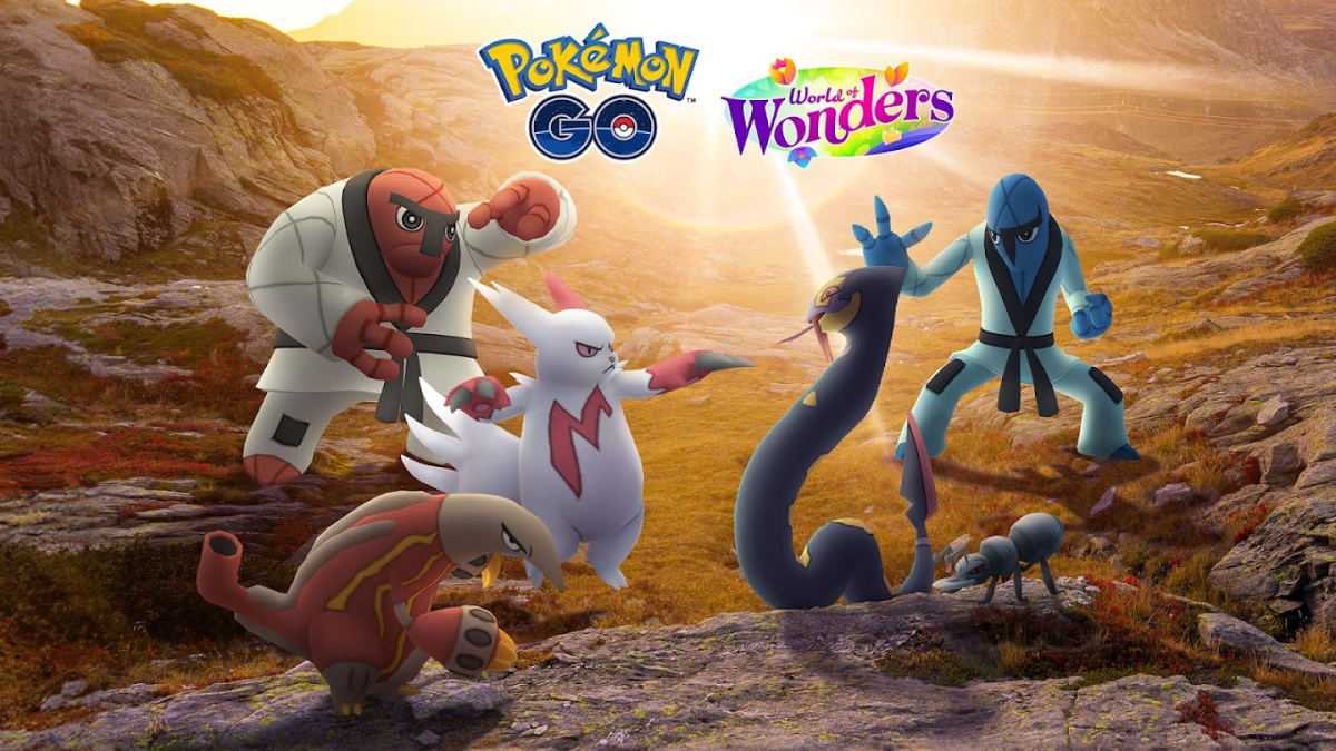 An image of Throh, Zangoose, and Heatmor battling Sawk, Seviper, and Durant.
