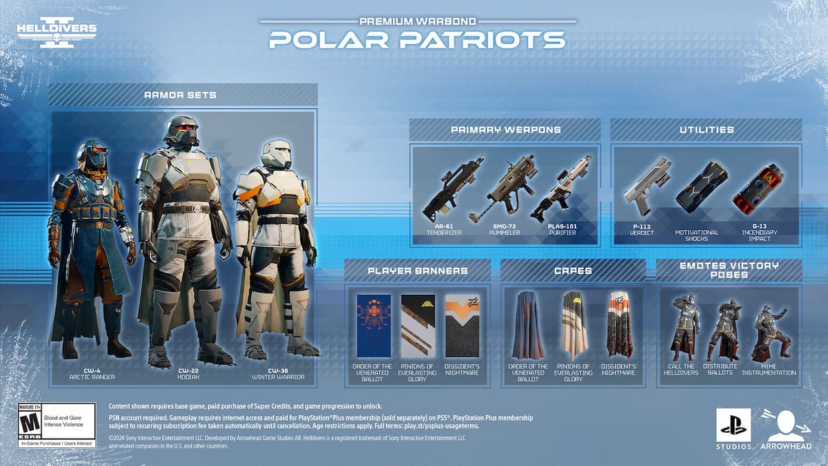 New Helldivers 2 Warbond 'Polar Patriots' Brings Weapons, Armor, and