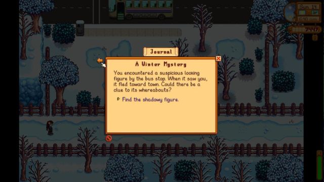 Stardew Valley A Winter Mystery Quest Note
