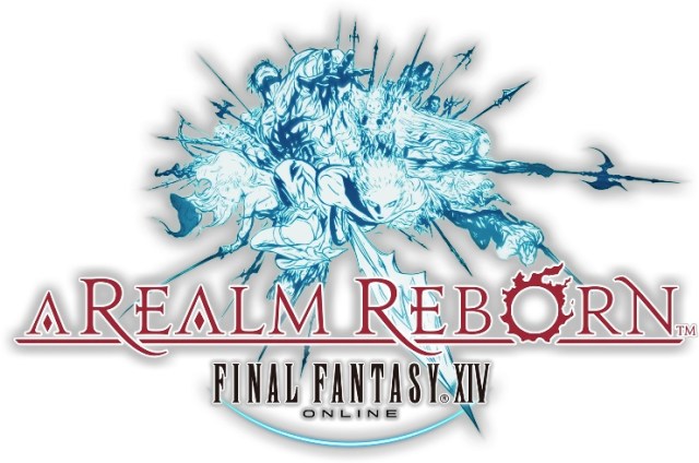 Final Fantasy 14: A Realm Reborn's logo, featuring 14 warriors.