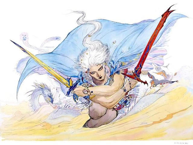 An illustration of Final Fantasy 3's Onion Knight.