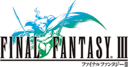 An image of Final Fantasy 3's logo, featuring Onion Knight.