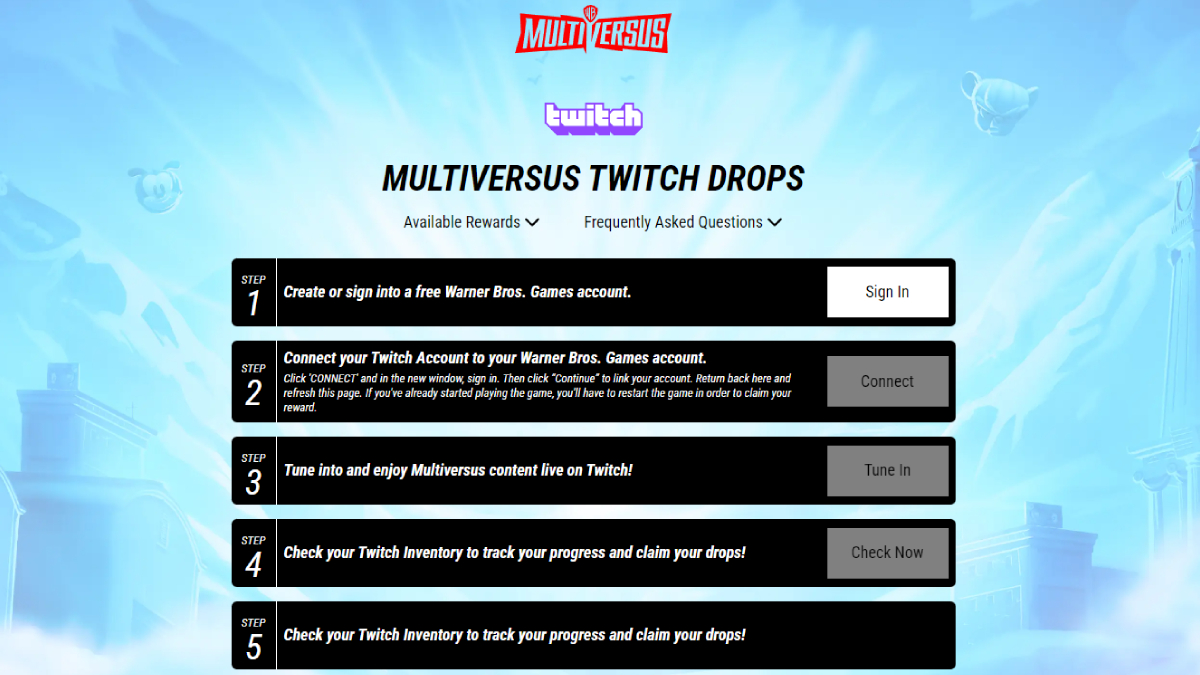 Как исправить неработающие MultiVersus Twitch Drops