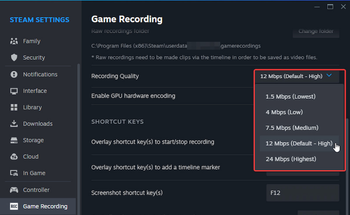 How to Use the Steam Game Recording Feature on PC
