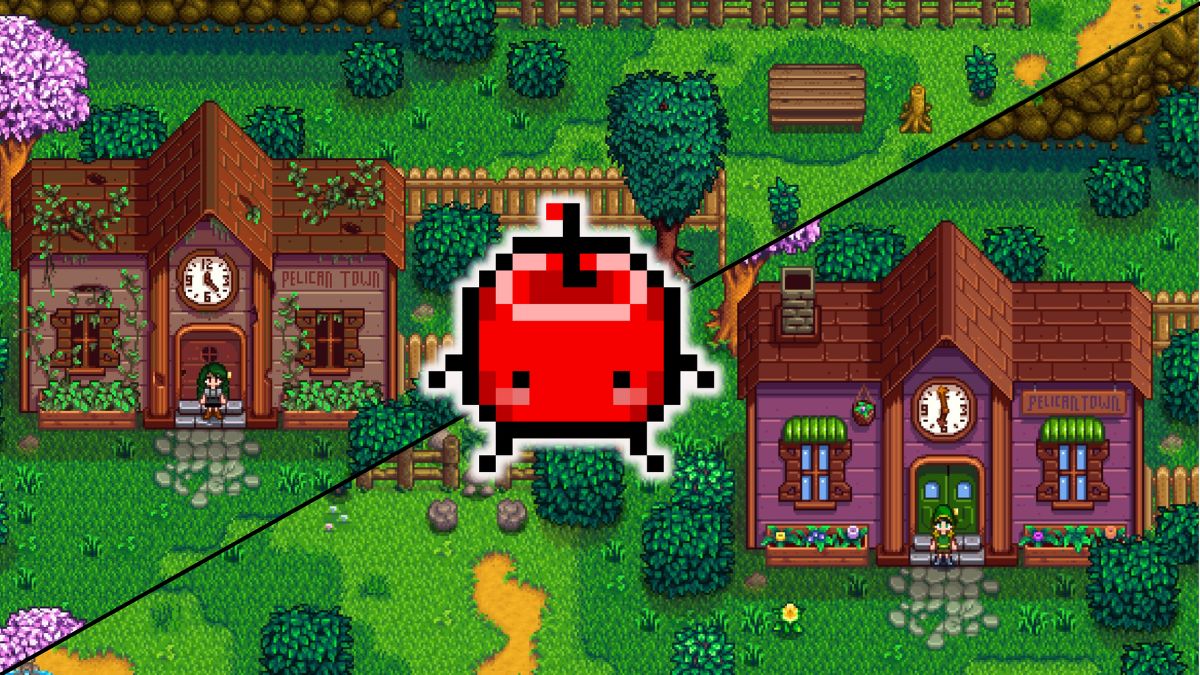Stardew Valley Community Center Before and After