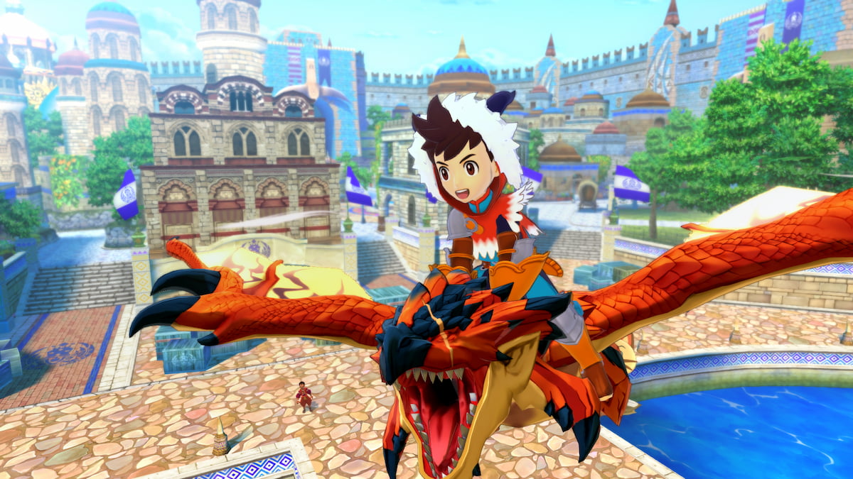 Monster Hunter Stories 2 Character flying on dragon