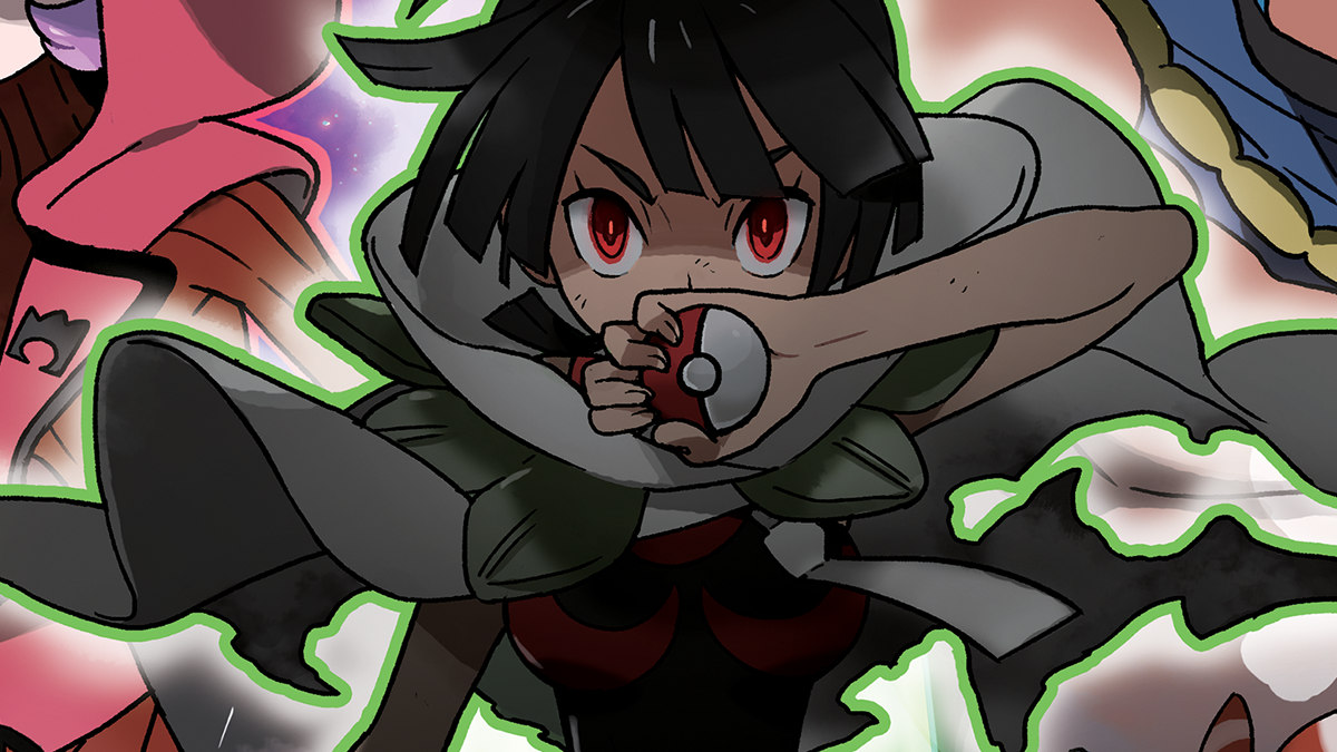 An illustration of Zinnia for Pokemon Omega Ruby and Alpha Sapphire Delta Episode.