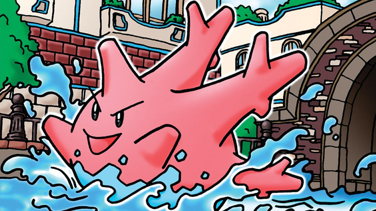 An illustration featuring the Pokemon Corsola.