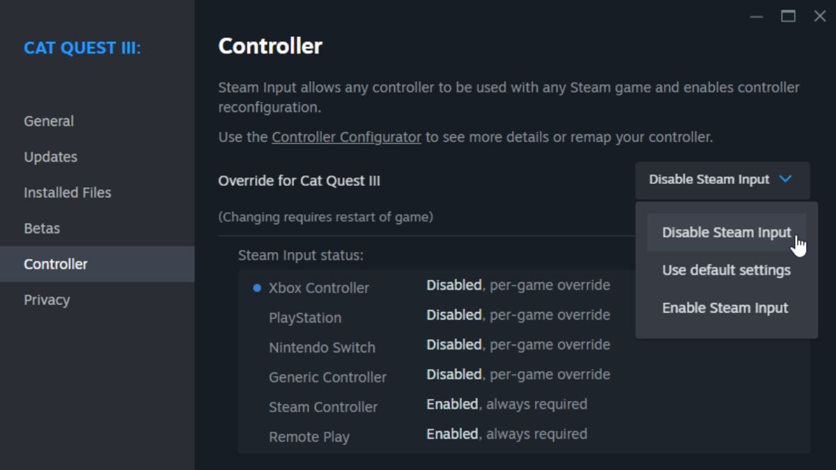 Как исправить проблемы с контроллером Cat Quest III на ПК