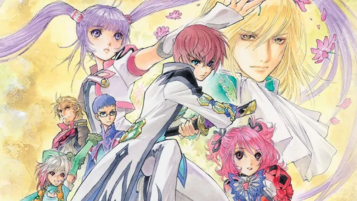 An illustration of the main characters in Tales of Graces f Remastered.