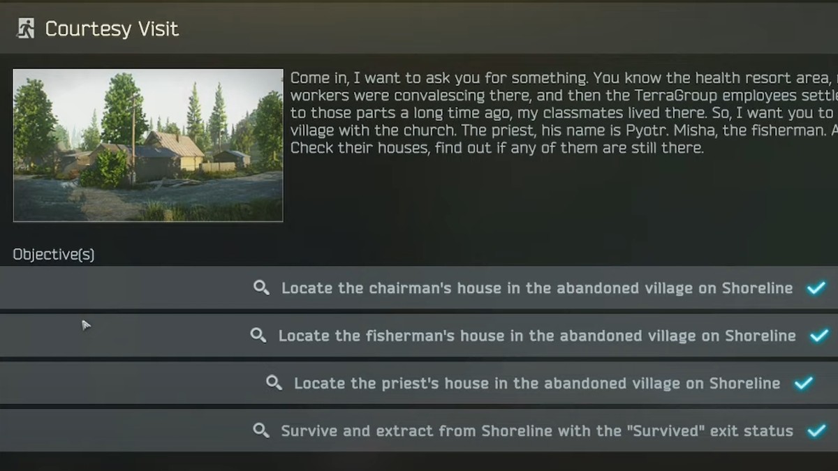 Cómo completar la visita de cortesía en Escape from Tarkov