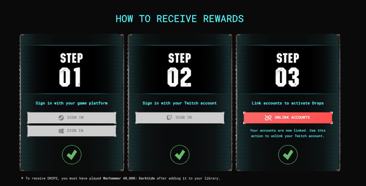 Как получить Warhammer 40K Darktide Twitch Drops (2024)
