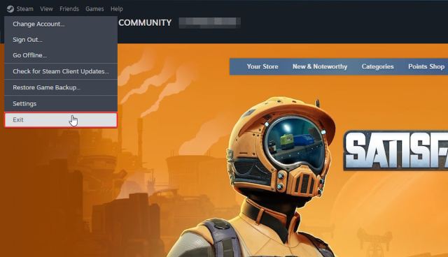 Exit Steam Client