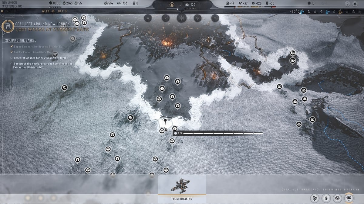 Cómo activar turnos de emergencia en Frostpunk 2