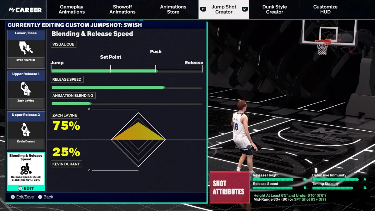 Mejores tiros en salto en NBA 2K25 | Guía para crear tiros en suspensión