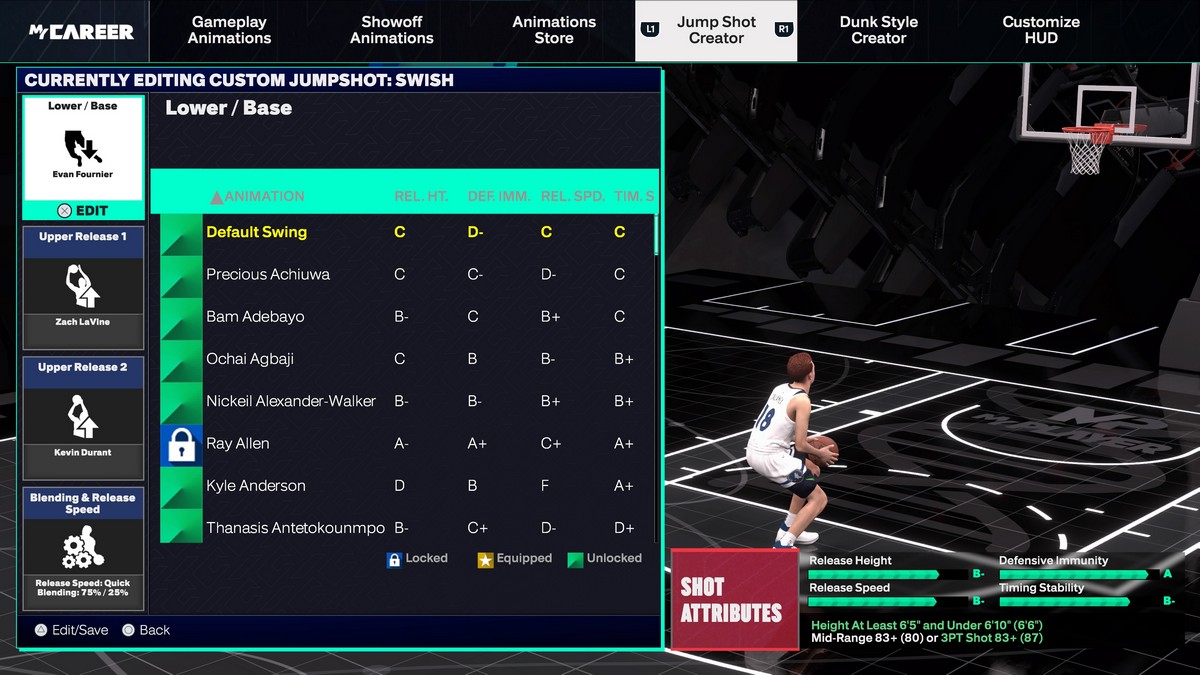 Mejores tiros en salto en NBA 2K25 | Guía para crear tiros en suspensión