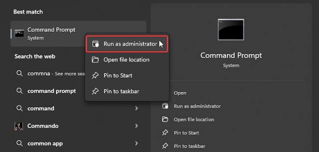 Run Command Prompt as Admin