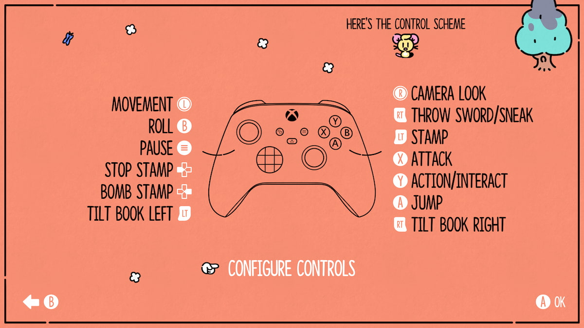 Controles completos de The Plucky Squire para PC y mando