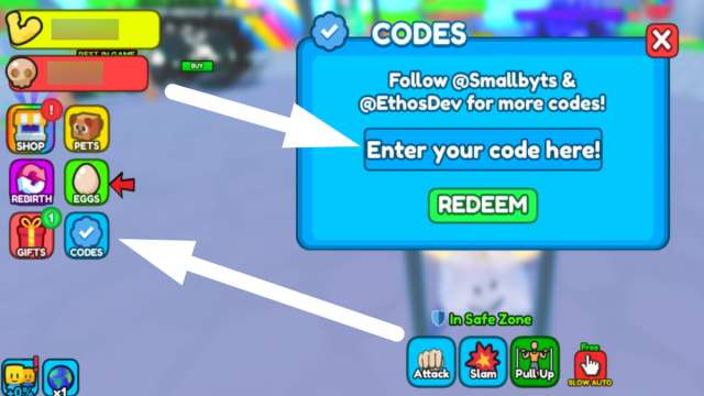 How to redeem Pull Up Legends codes