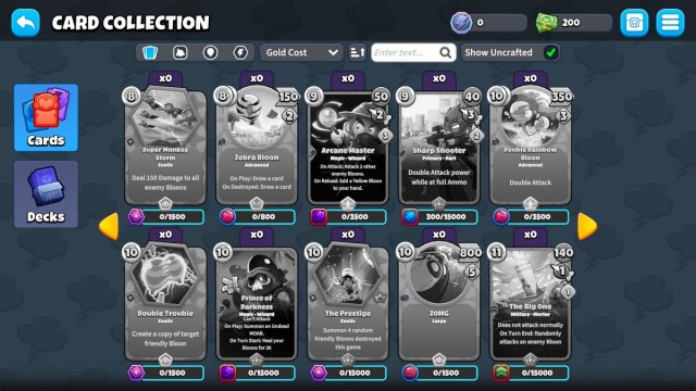 Card Crafting in Bloons Card Storm