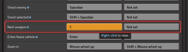 Change Weapon Key Factorio 2.0