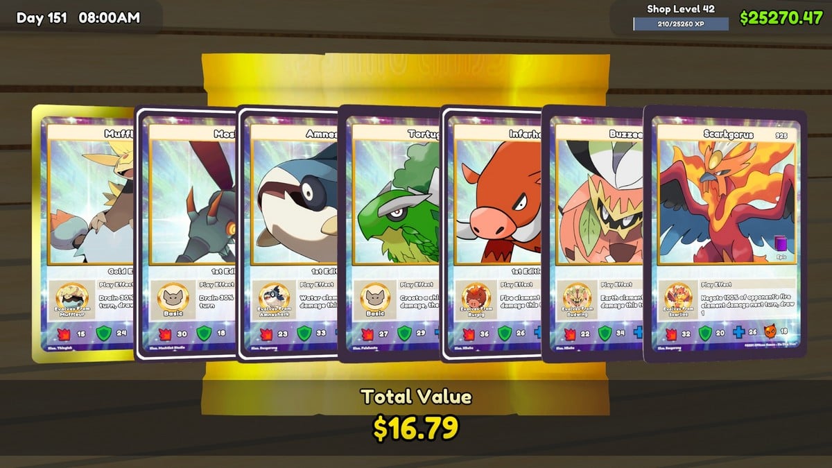 Las cartas más raras en TCG Card Shop Simulator