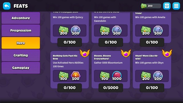 Feat or Milestone Rewards Bloons Card Storm