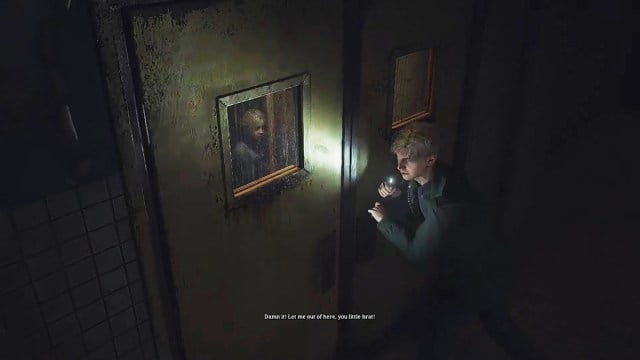 Laura runs away while locking james behind the door Silent Hill 2 Remake