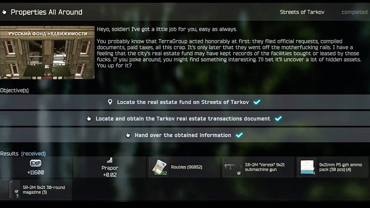 Cómo terminar todas las propiedades en Escape from Tarkov
