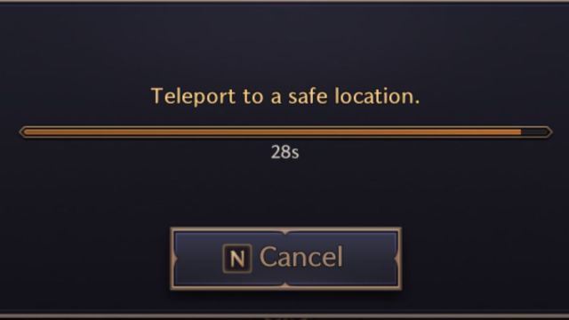 Teleport to a safe location Throne and Liberty