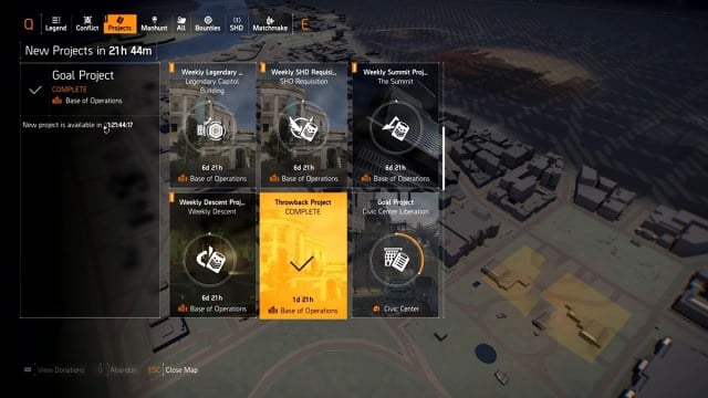 The Division 2 Throwback Event start