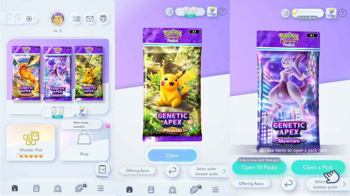 Как получить бесплатные пакеты в Pokemon TCG Pocket