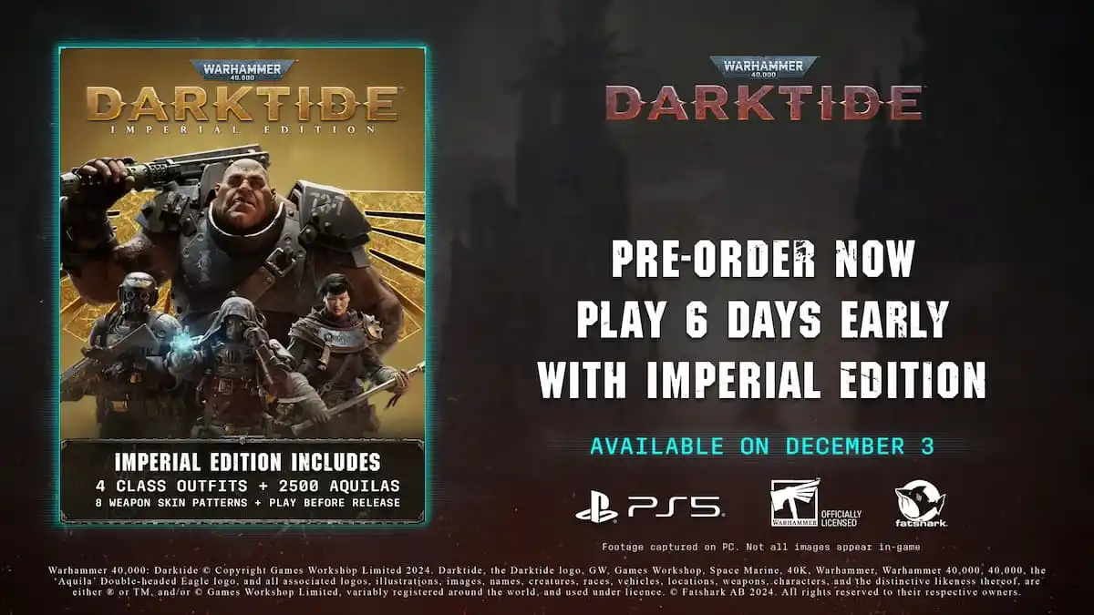 Warhammer 40K Darktide Crossplay подтвержден для PS5