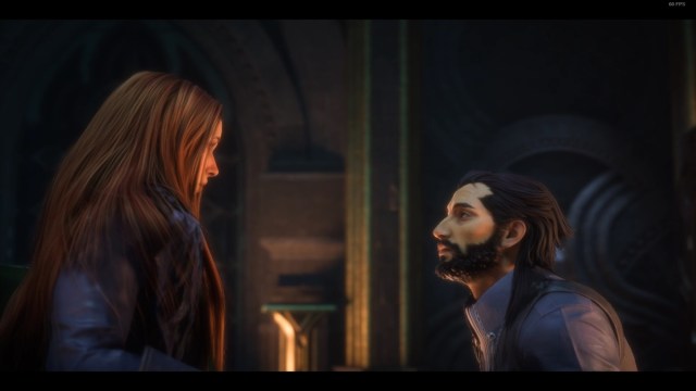 Lucanis romancing Rook in Dragon Age The Veilguard