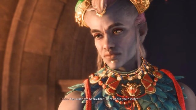 Romancing Taash in Dragon Age The Veilguard