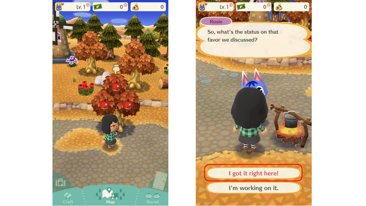 Cómo obtener los elementos de colaboración de Pocket Camp en Animal Crossing: New Horizons