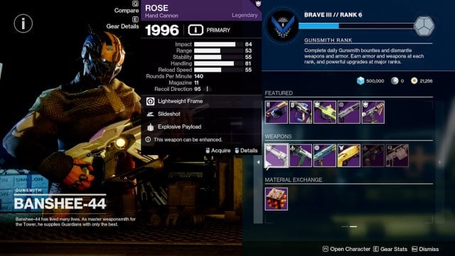 Destiny 2 Gunsmith